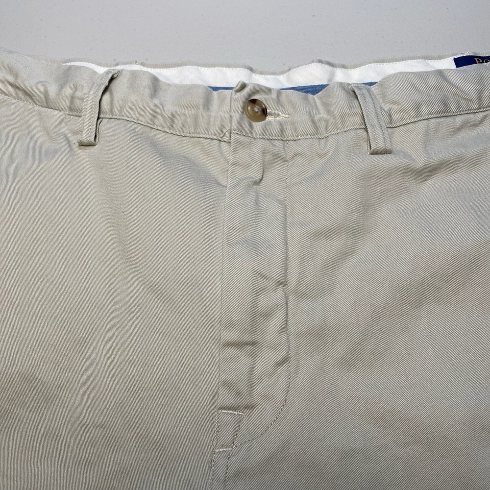 Polo Ralph Lauren Pants 36x30 (37x28.5) Mens Flat Front Chinos Classic Beige